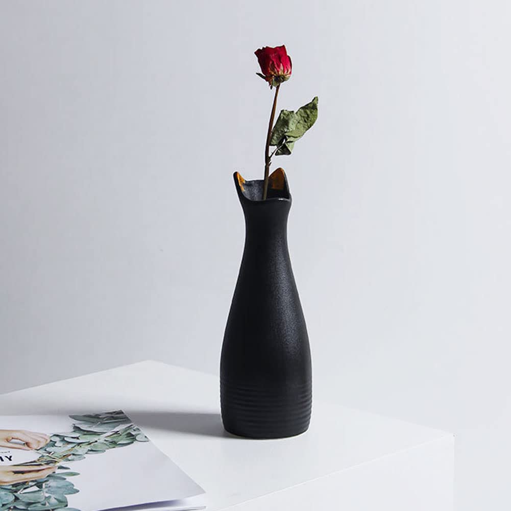 【大人気】 早い者勝ち　猫　キノコ　花瓶　ドレス猫　フラワーベース　花器 Amazon.co.jp: 花瓶 ねこ モチーフ フラワーベース 陶器 白 黒